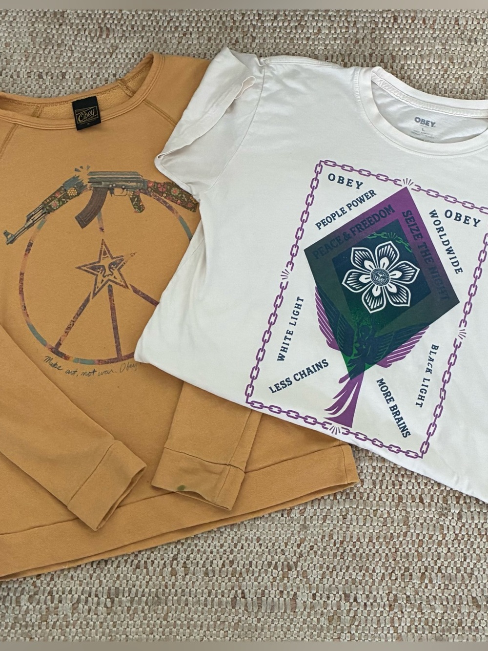 Obey Graphic Shirt Bundle Women’s Medium Streetwear Skater Tops Good Condition